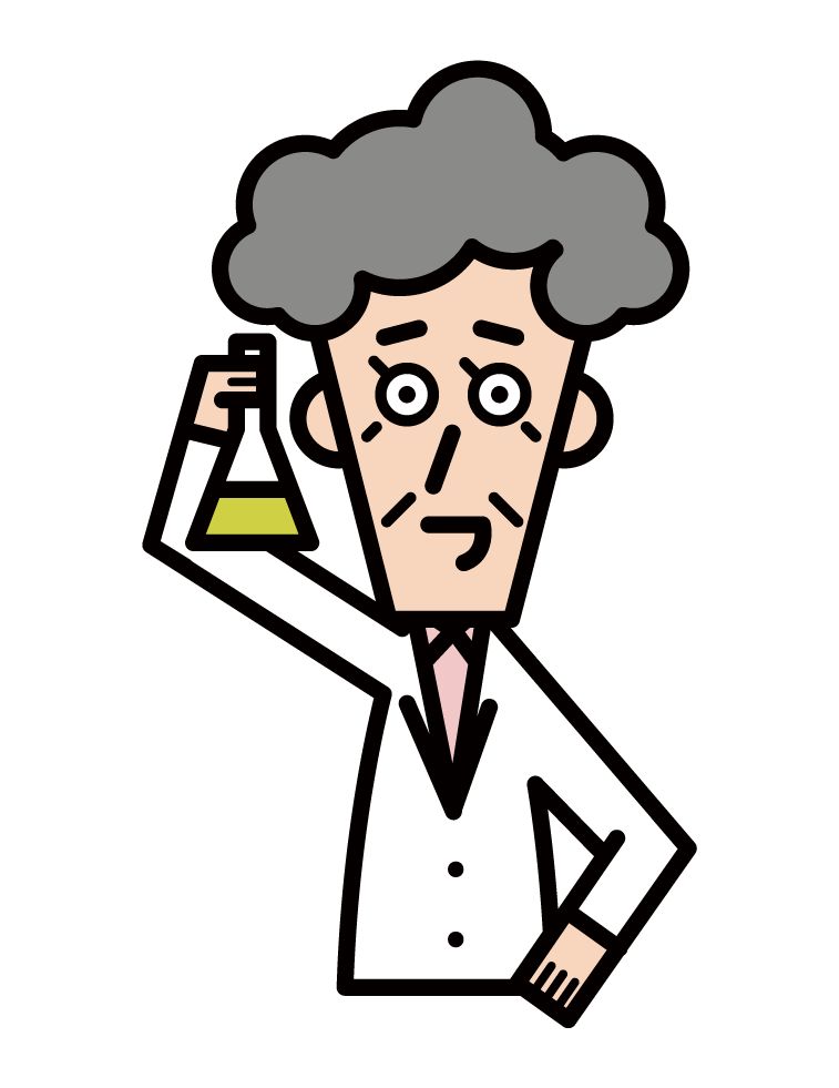 Illustration of a scientist (male)