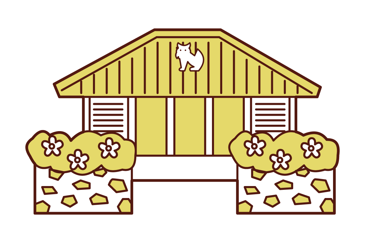 沖繩房屋插圖