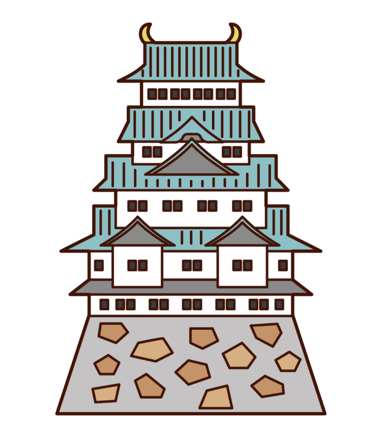 名古屋城のイラスト – フリーイラスト素材集 KuKuKeKe