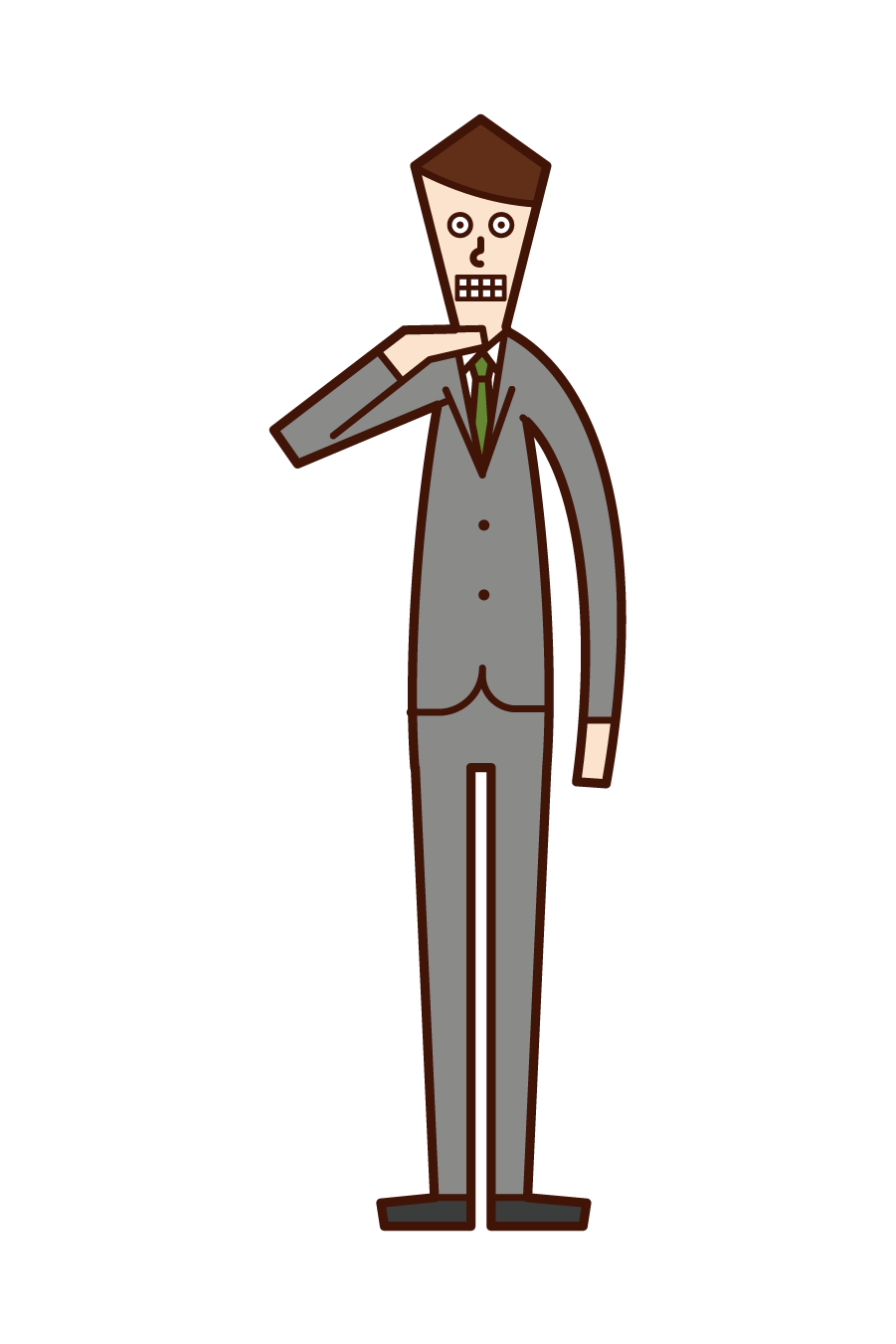 Illustration of a person (man) posing for a restructuring