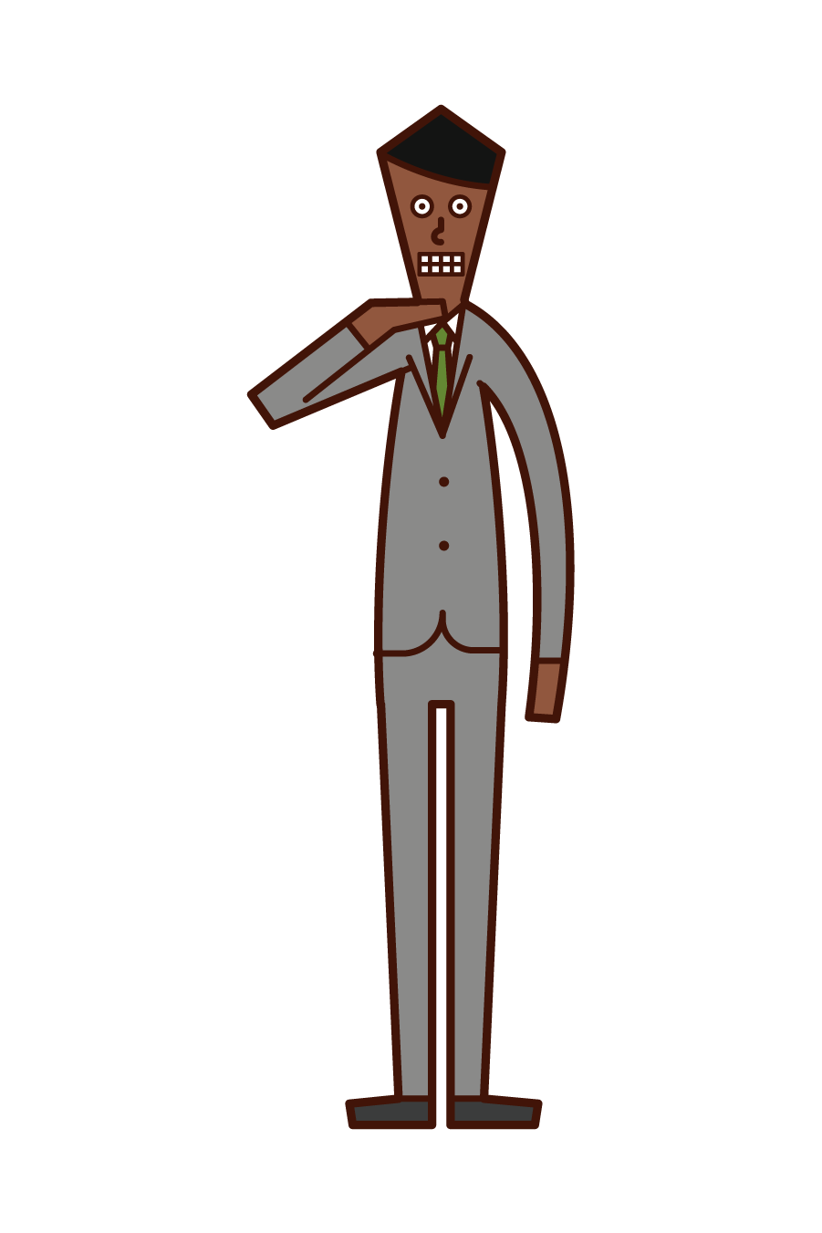 Illustration of a person (man) posing for a restructuring