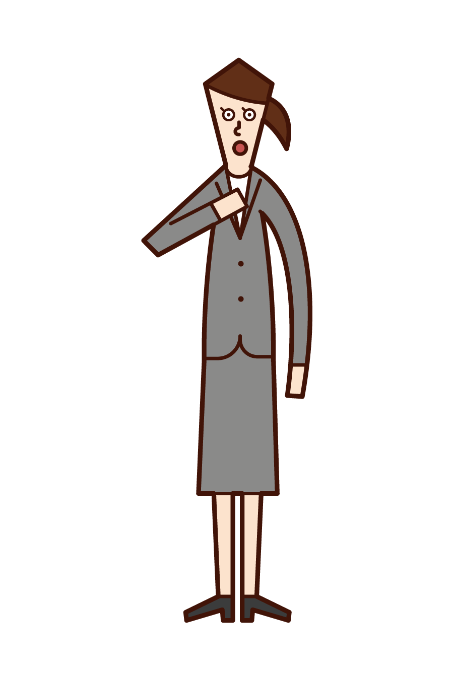 Illustration of a motivated person (woman)