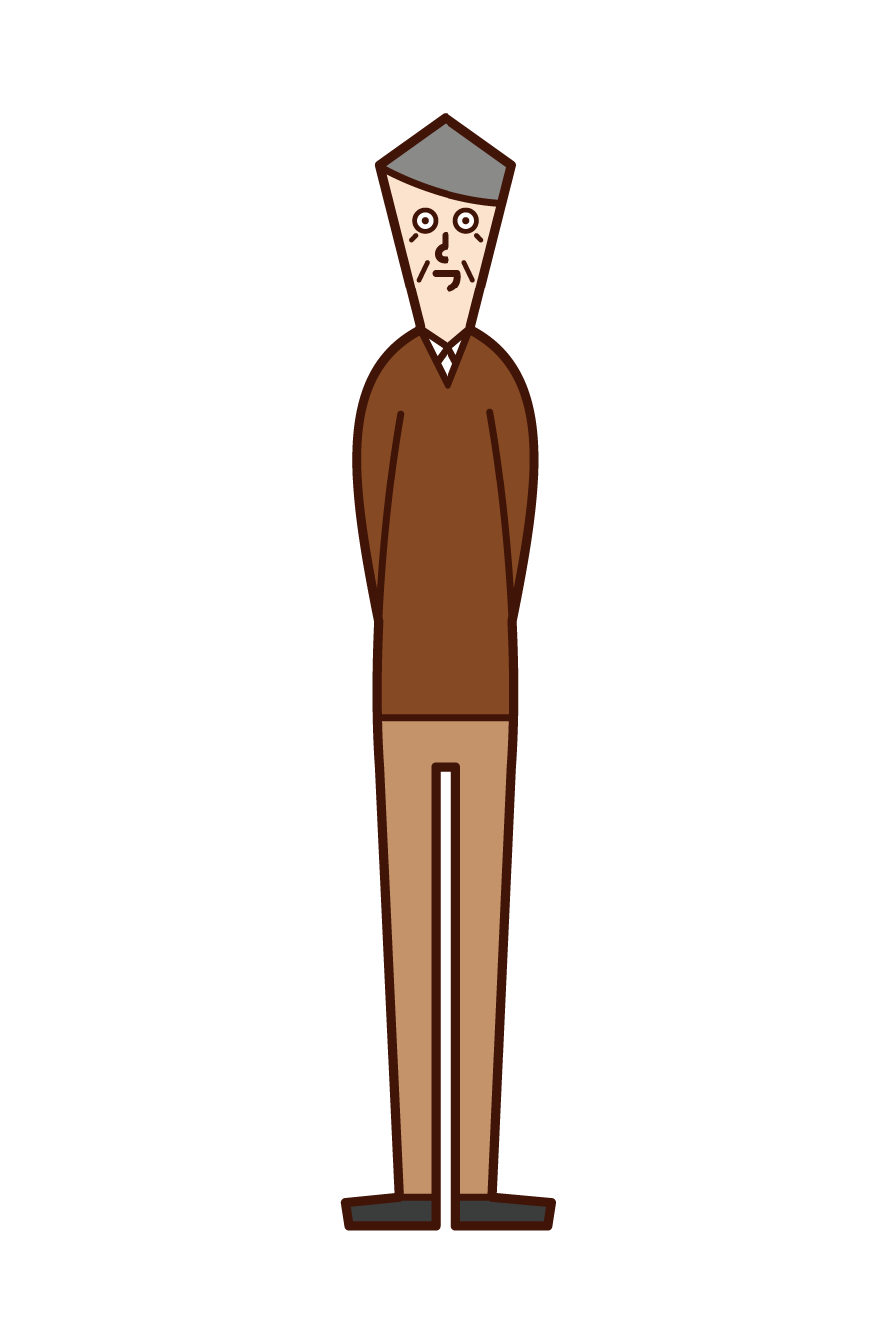 Illustration of a gentle elderly person (man)