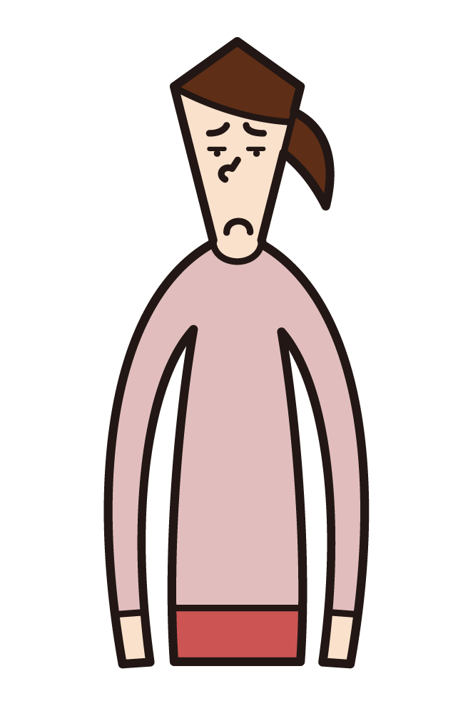 Illustration of a man with a tired face