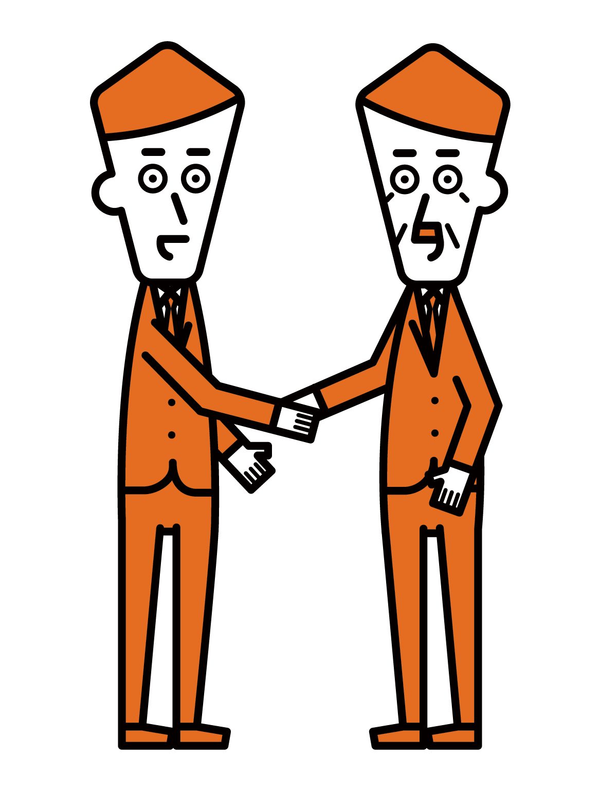 Illustration of a man shaking hands