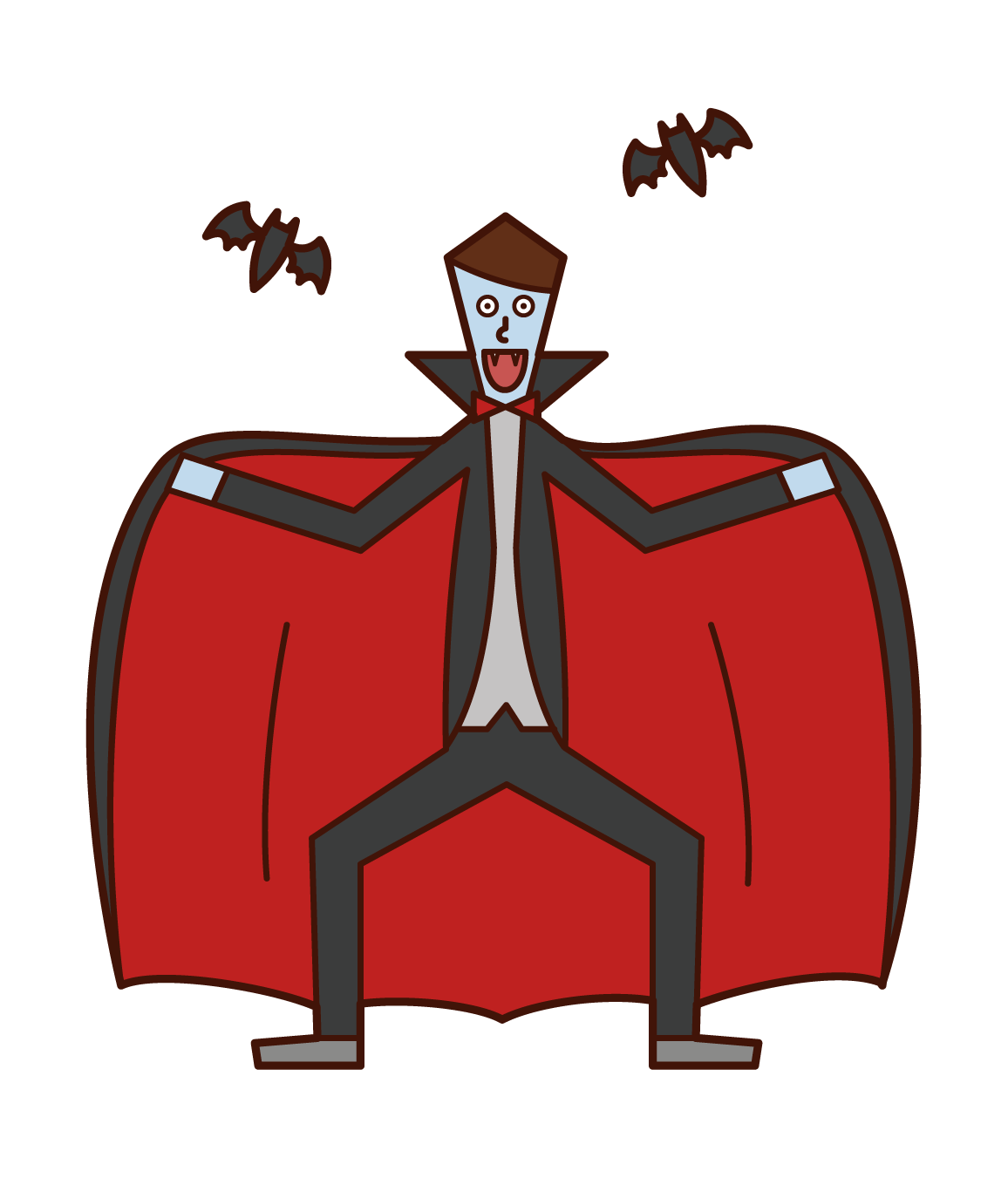 Illustration of a person dressed as a ghost (Halloween)