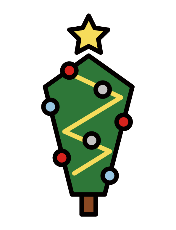 Illustrations of Christmas trees