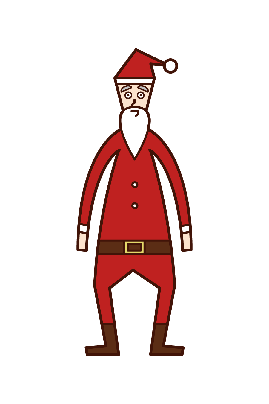 Illustration of Santa Claus with a big bag