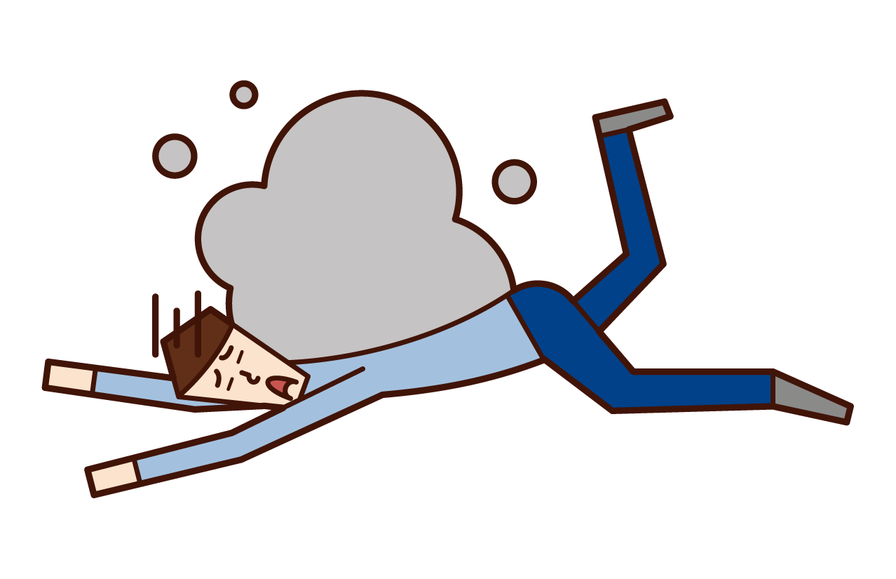 Illustration of a faller (man)