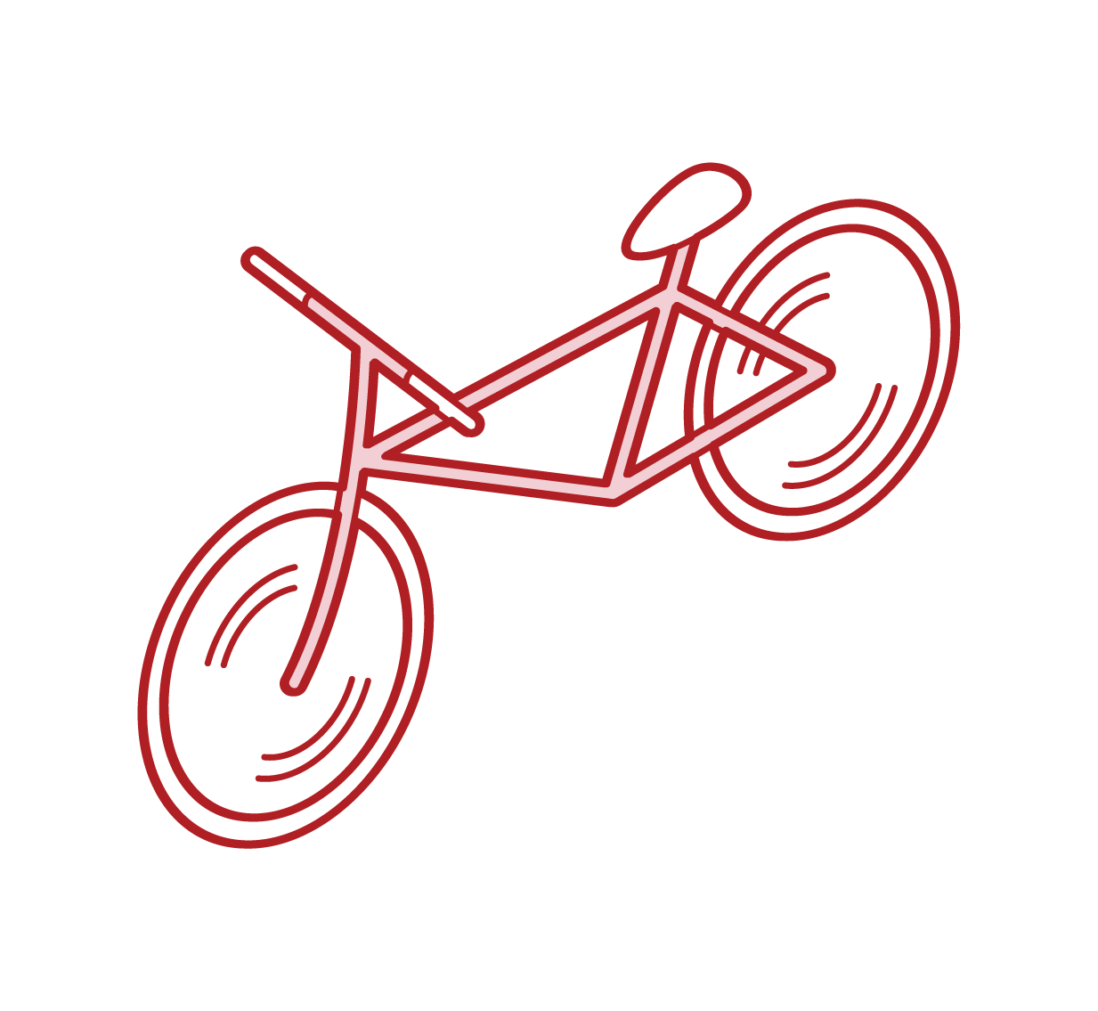 自転車（クロスバイク）のイラスト