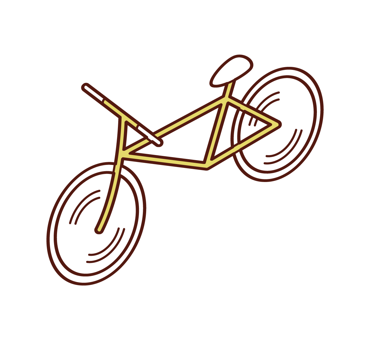 自転車（クロスバイク）のイラスト