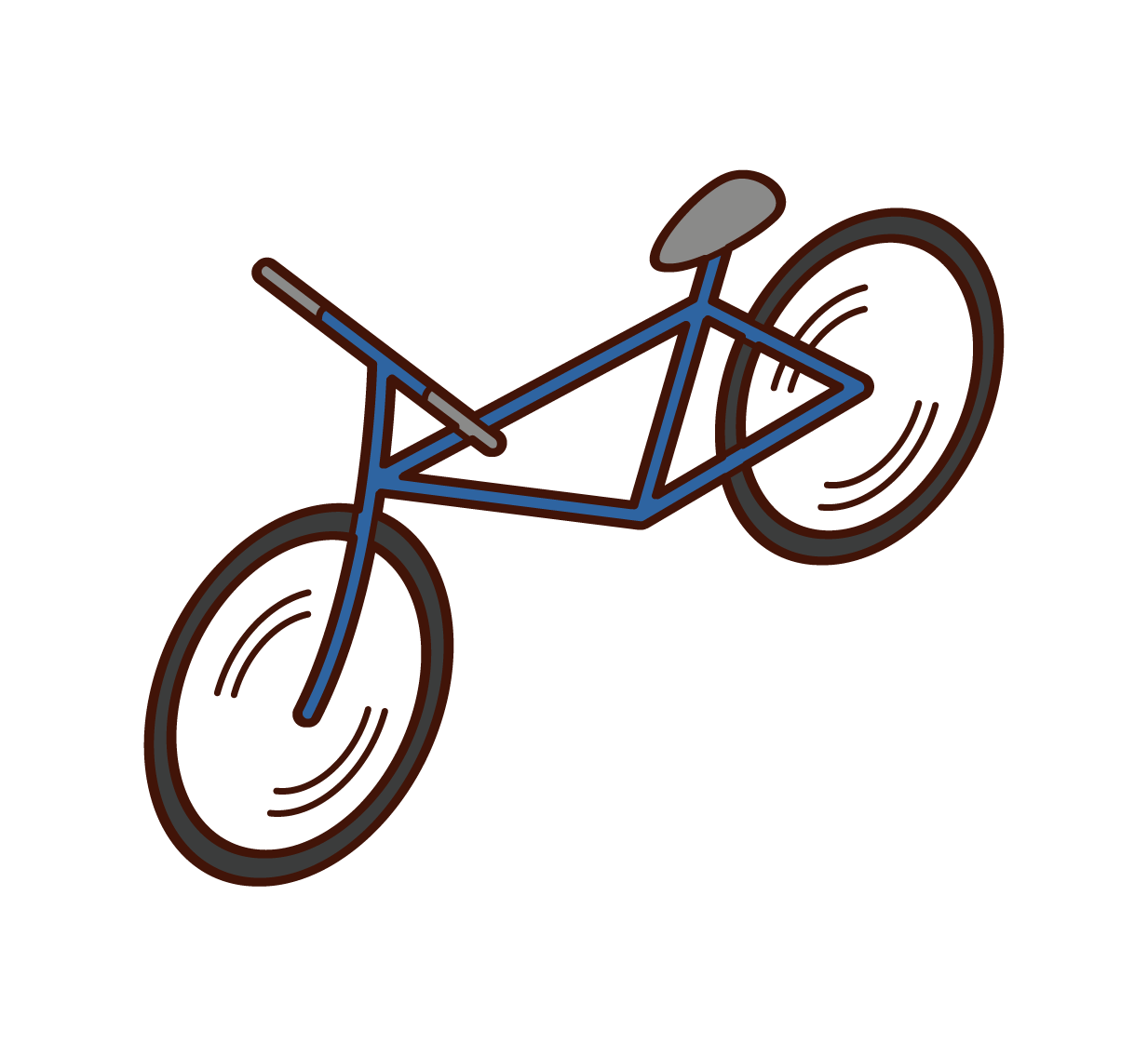 自転車（クロスバイク）のイラスト