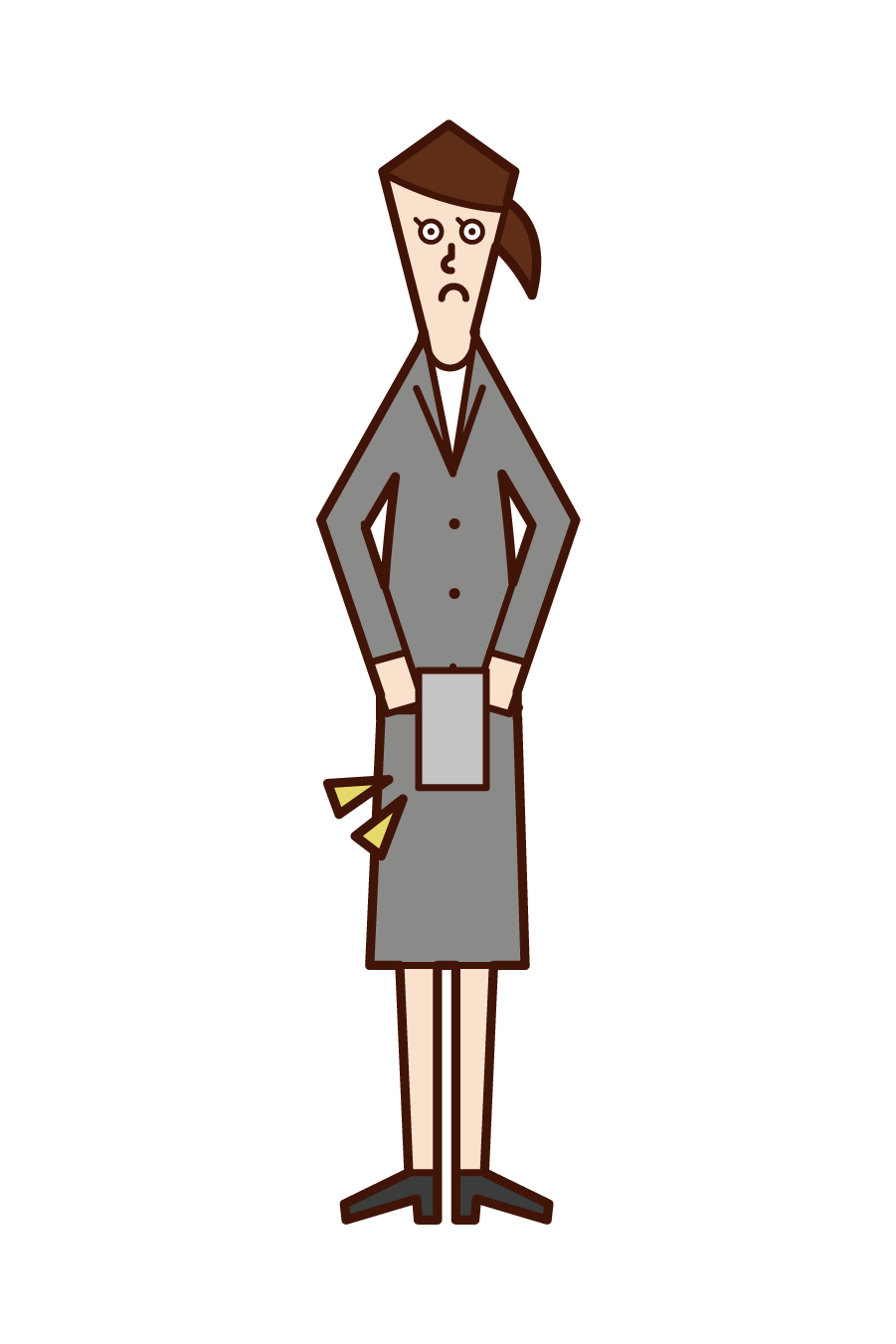 Illustration of the person (woman) who submits her resignation