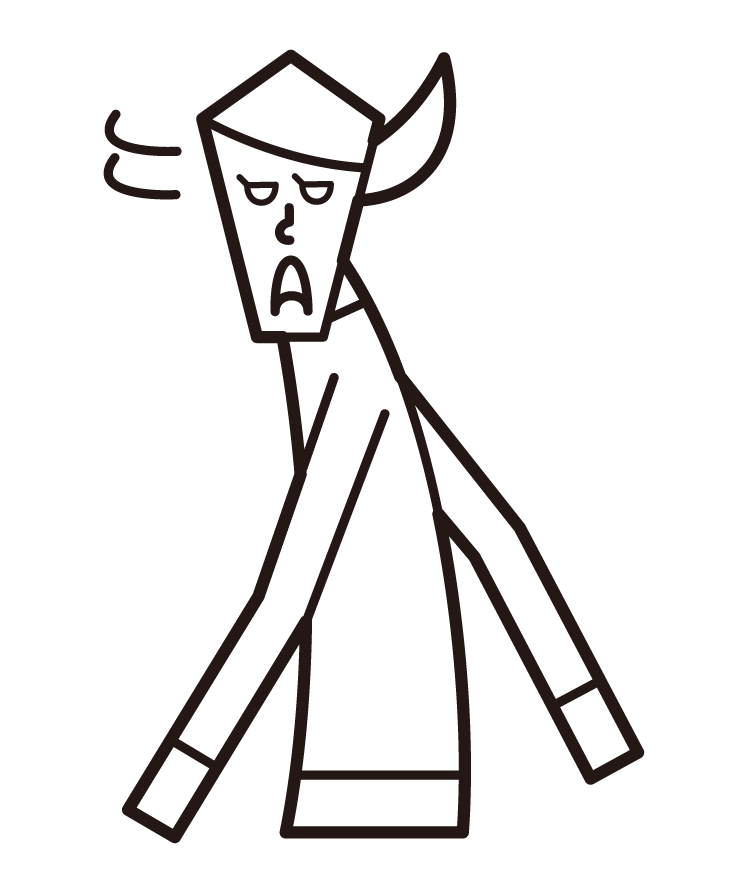 Illustration of a woman turning around with an angry face