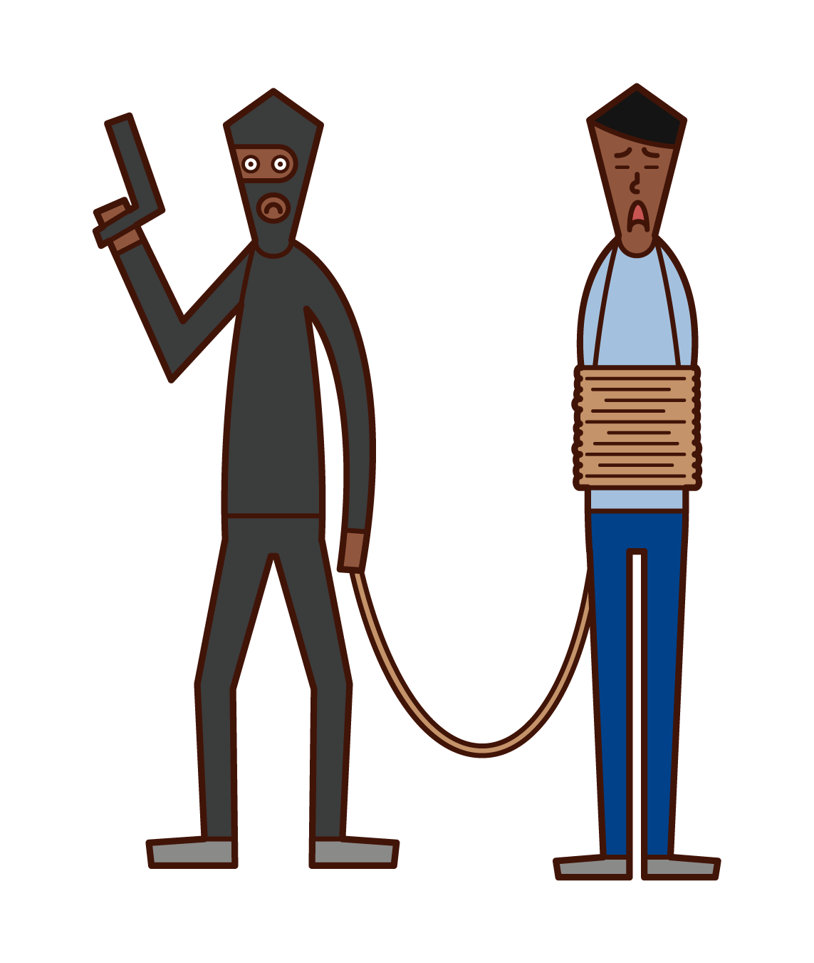 Illustration of a hostage (man)