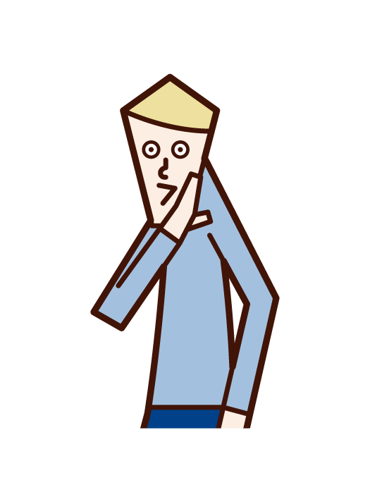 ヒソヒソ話をする人 男性 のイラスト フリーイラスト素材 Kukukeke ククケケ