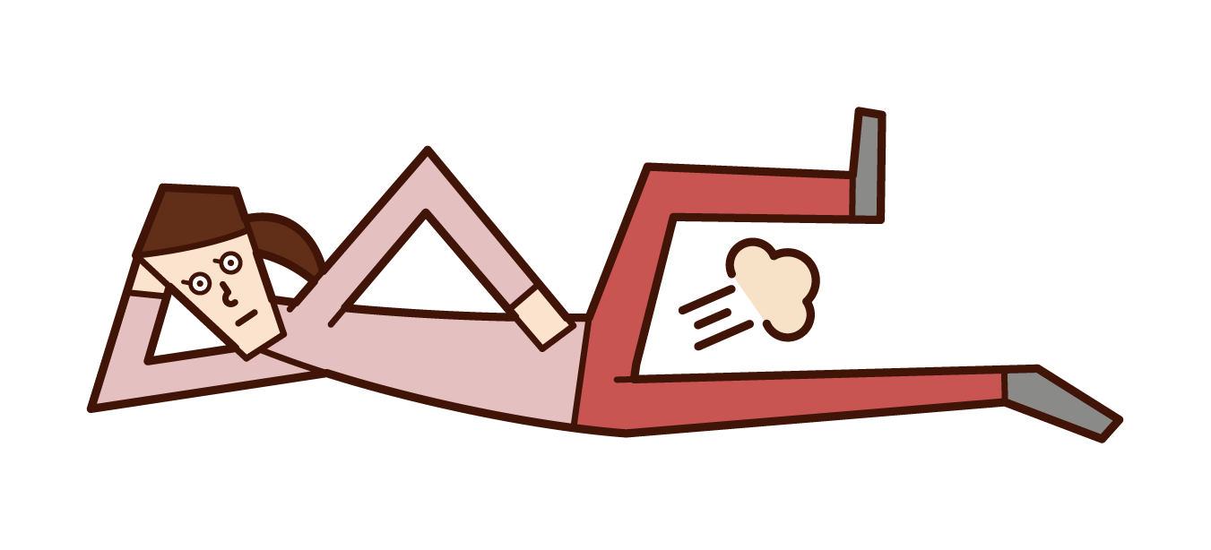 Illustration of a man lying down and relaxing