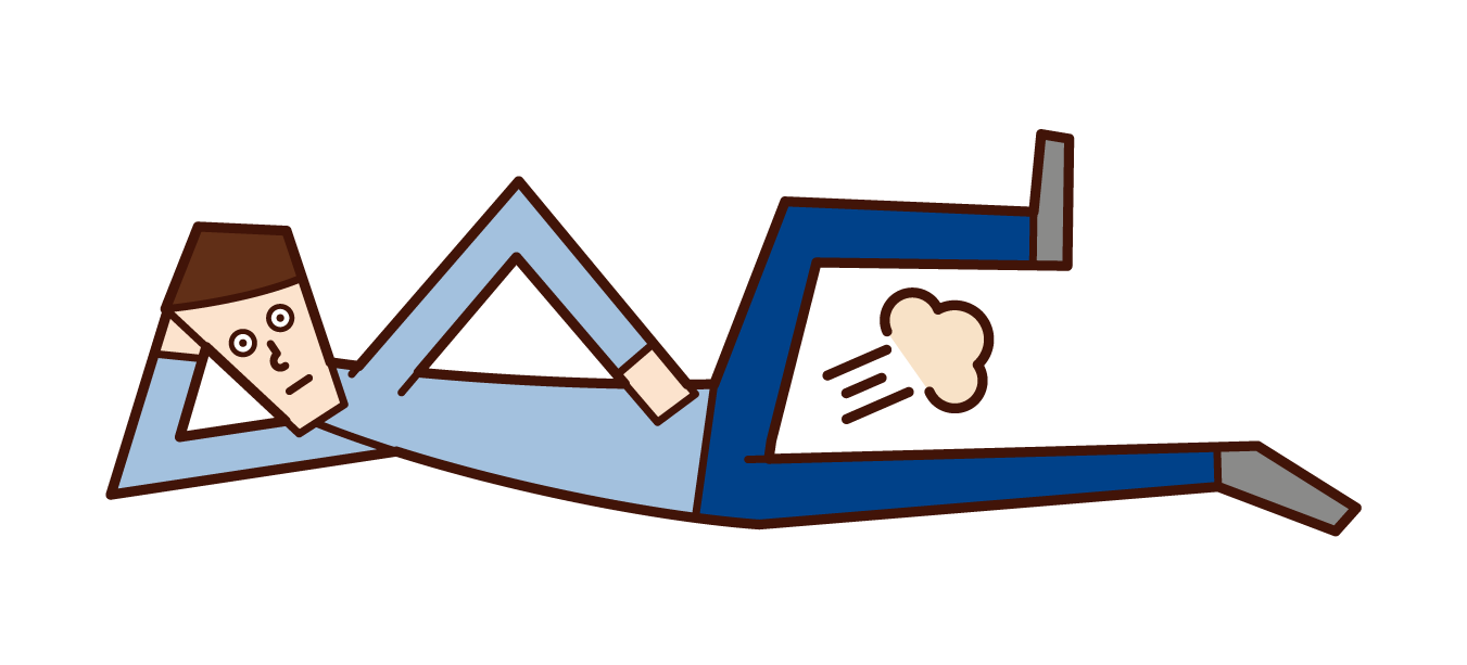 Illustration of a woman lying down and relaxing