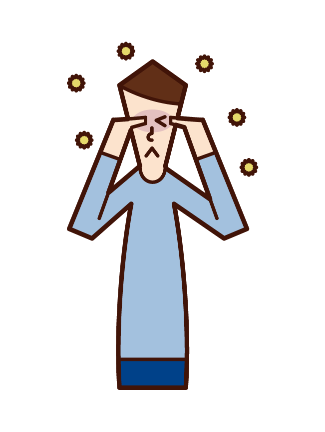 Illustration of an angry elderly man with dementia