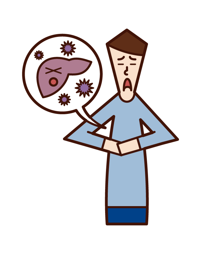 Illustration of dengue fever (female)