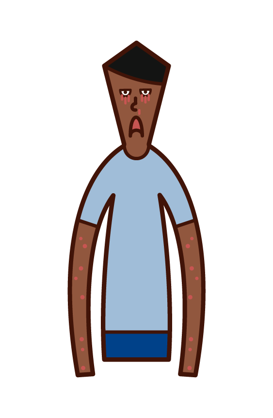 Illustration of Ebola (man)