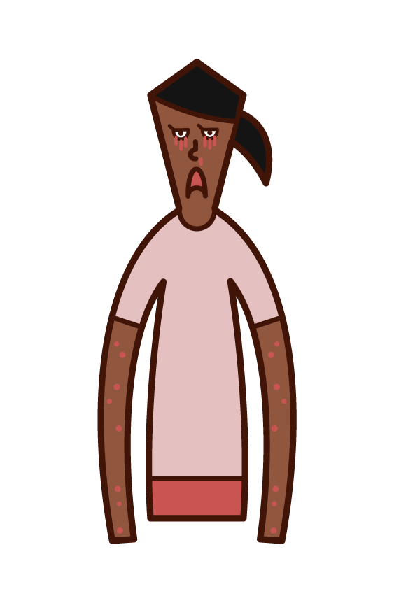 Illustration of Ebola (woman)