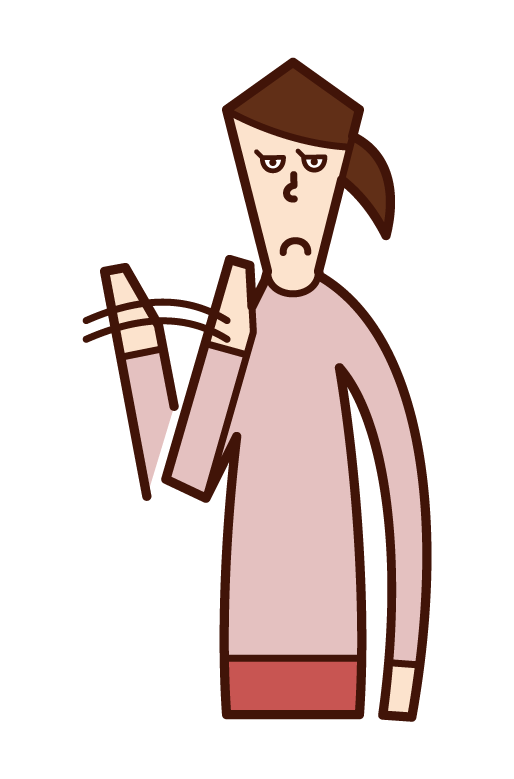 Illustration of a person (male) who refuses