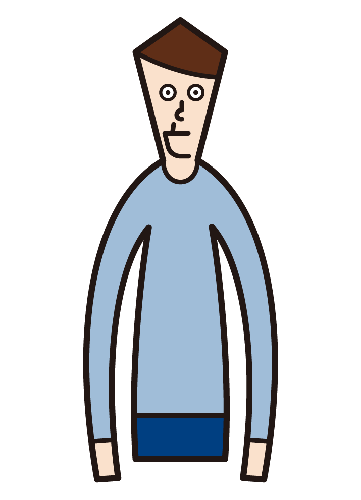 Illustration of a man with an eye strip