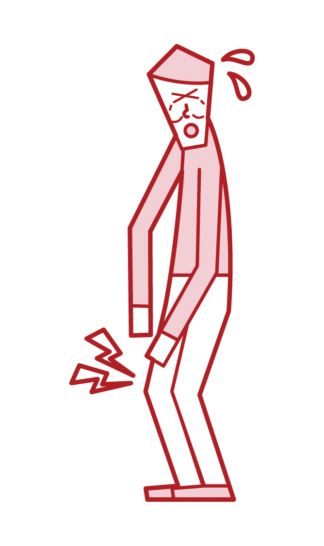 Illustration of rheumatoid arthritis (man)