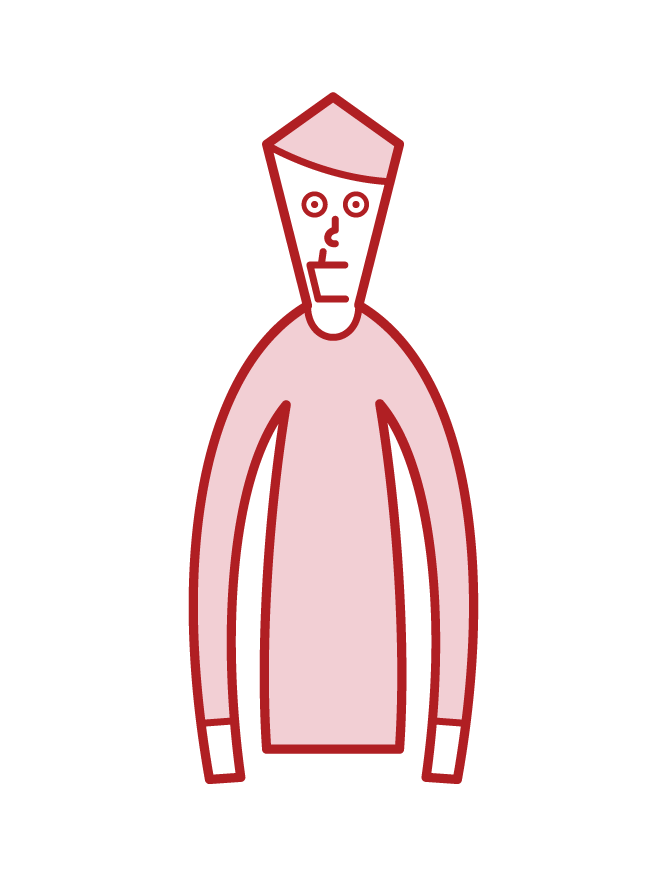 顎がしゃくれている人 男性 のイラスト フリーイラスト素材 Kukukeke ククケケ