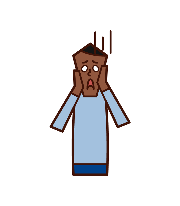 Illustration of a shouting person (man)