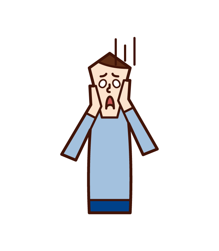 Illustration of a shouting person (man)