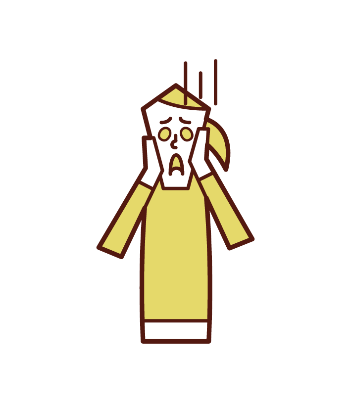 Illustration of a shouting person (woman)