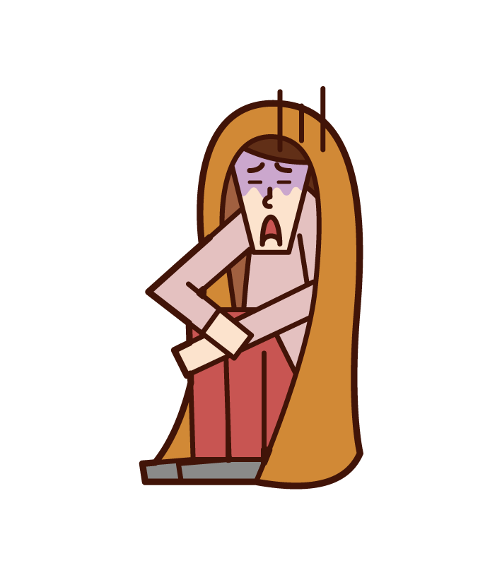 Illustration of a man protecting himself from an earthquake