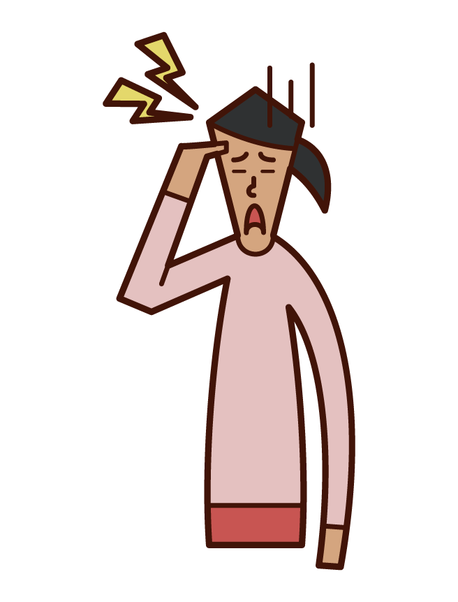Illustration of headache (woman)