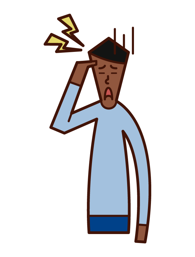 Illustration of headache (man)