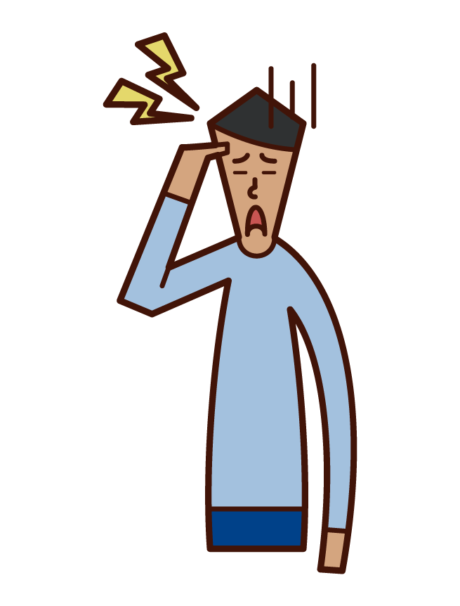 Illustration of headache (man)