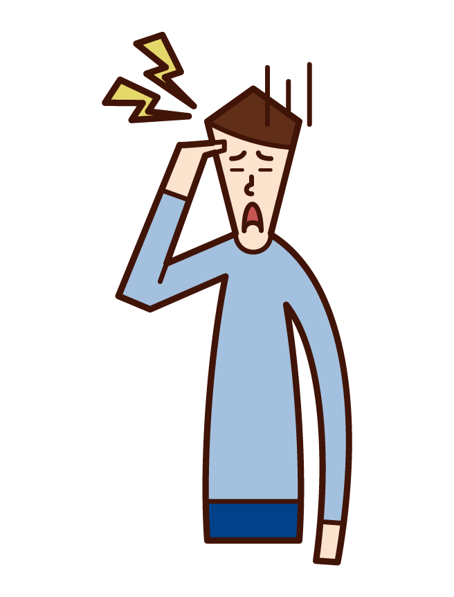 Illustration of headache (man)