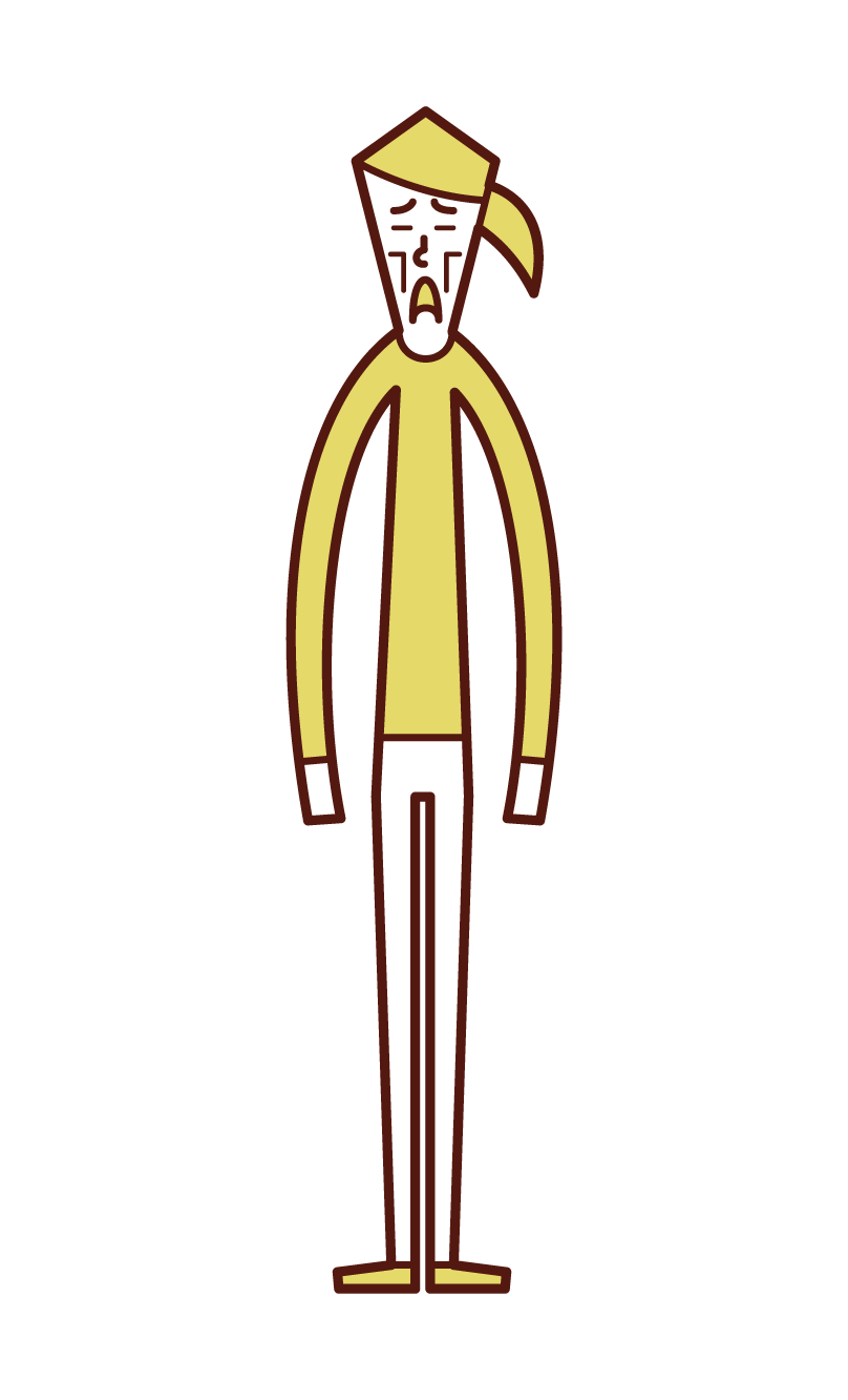 Illustration of a thin person (woman)