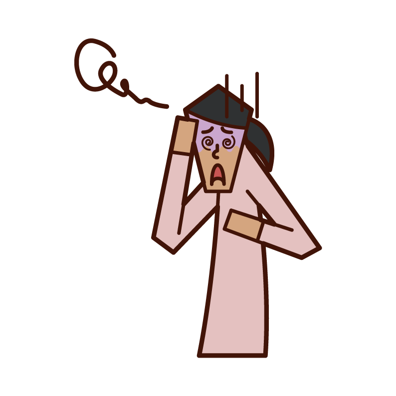 貧血 女性 のイラスト フリーイラスト素材 Kukukeke ククケケ