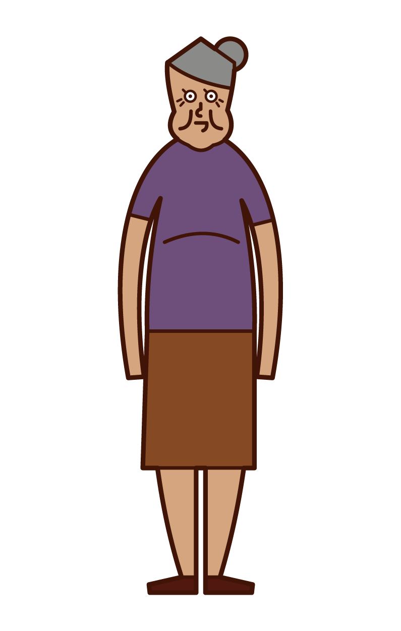 뚱뚱한 노인, 비만 및 신진 대사 증후군 (여성)의 그림