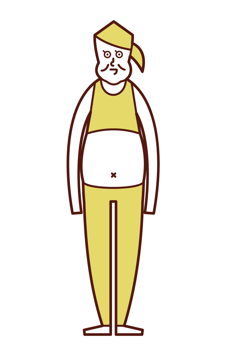太った人 肥満 メタボリックシンドローム 女性 のイラスト フリーイラスト素材 Kukukeke ククケケ