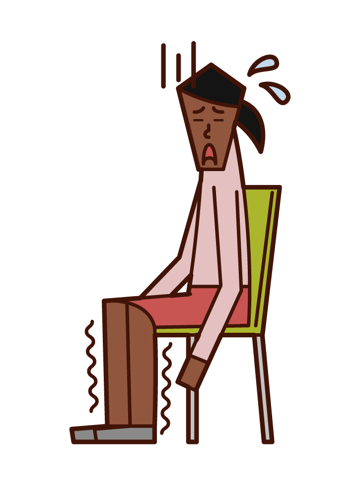 腿麻木（女性）的插圖