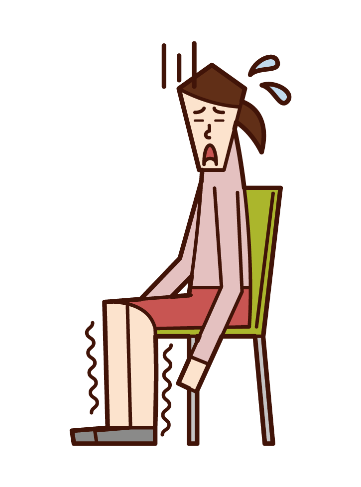 Illustration of low back pain (female)