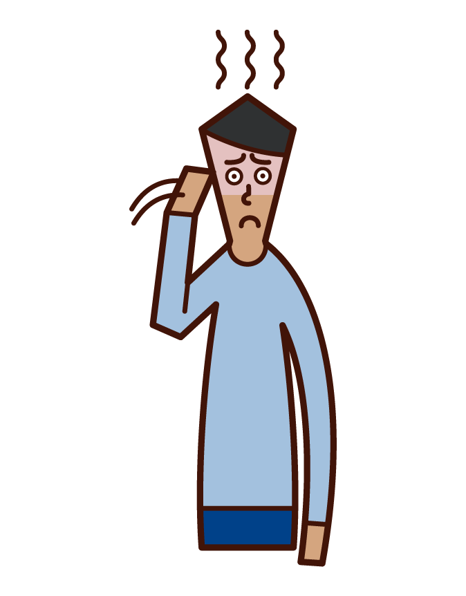 Illustration of menopause and nobose (man)