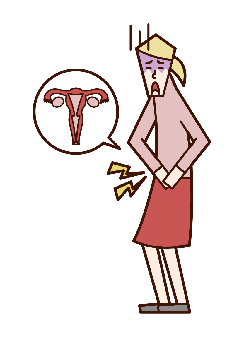 生理痛 女性 のイラスト フリーイラスト素材 Kukukeke ククケケ