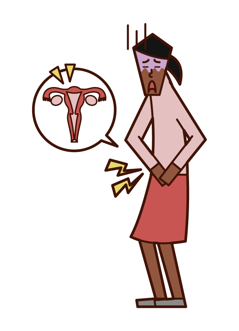Illustration of uterine disease (woman)
