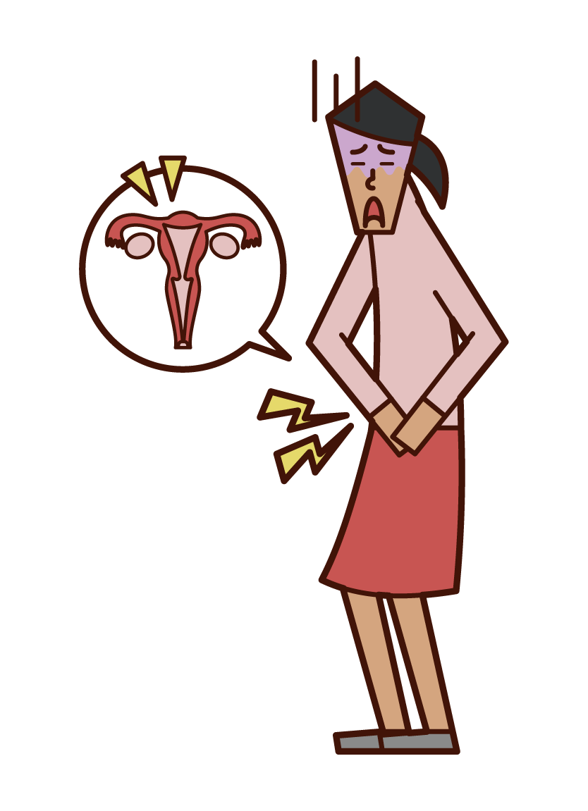 Illustration of uterine disease (woman)