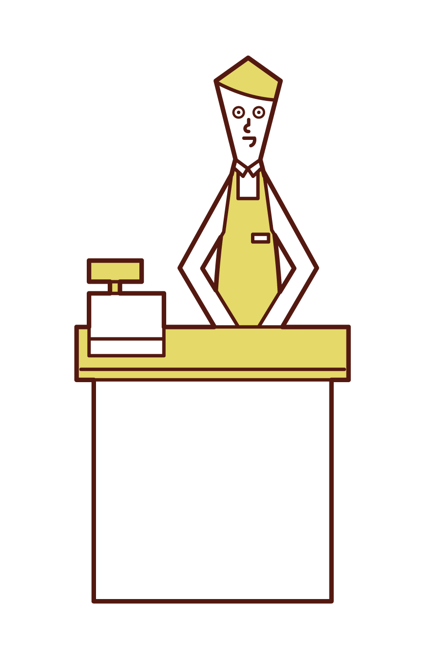 Illustration of a clerk (man)