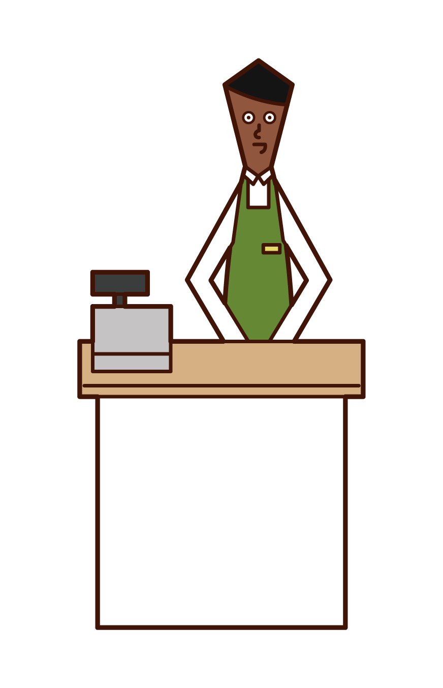 Illustration of a clerk (man)